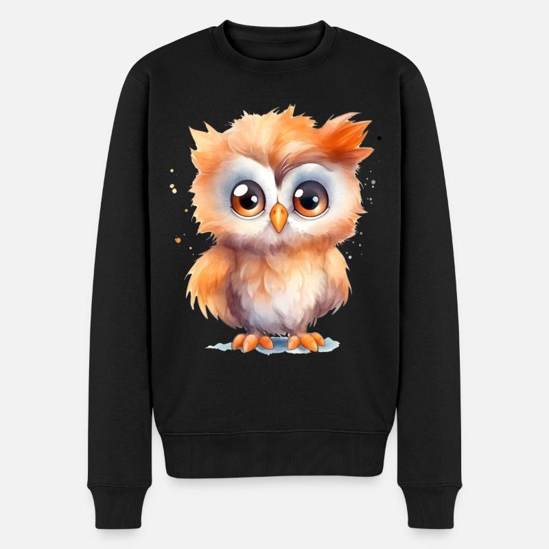 Hibou - Pull Premium bio Homme - noir