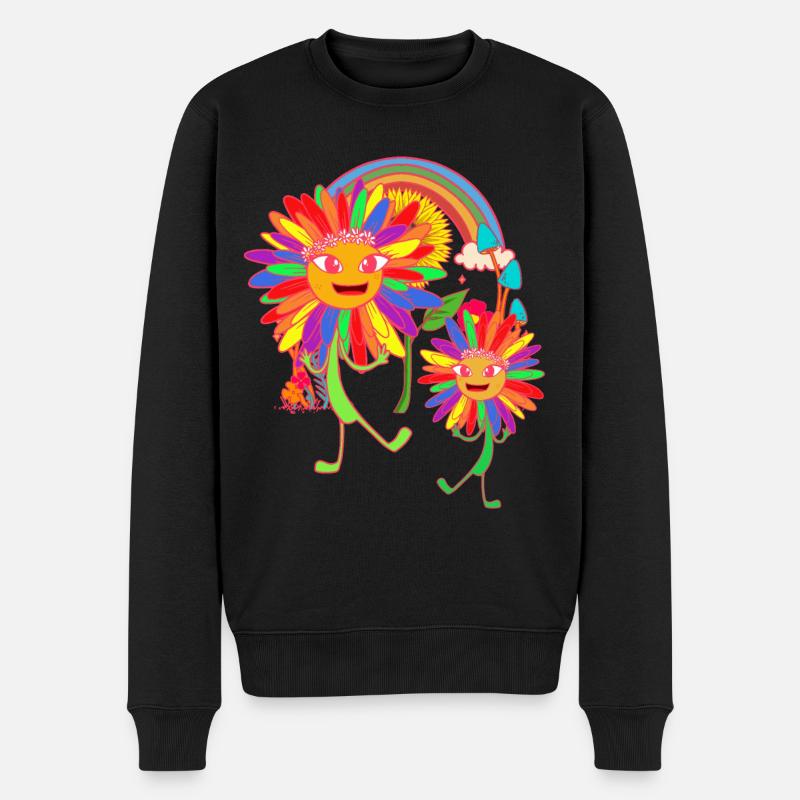 Tournesols Arc-en-ciel LGBT - Pull Premium bio Homme - noir