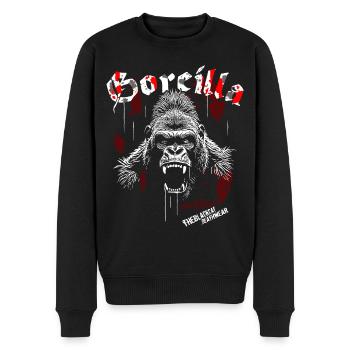 Goreilla - TheBlackCat - Men's Premium Organic Jumper - black - Front - Nico (187cm)