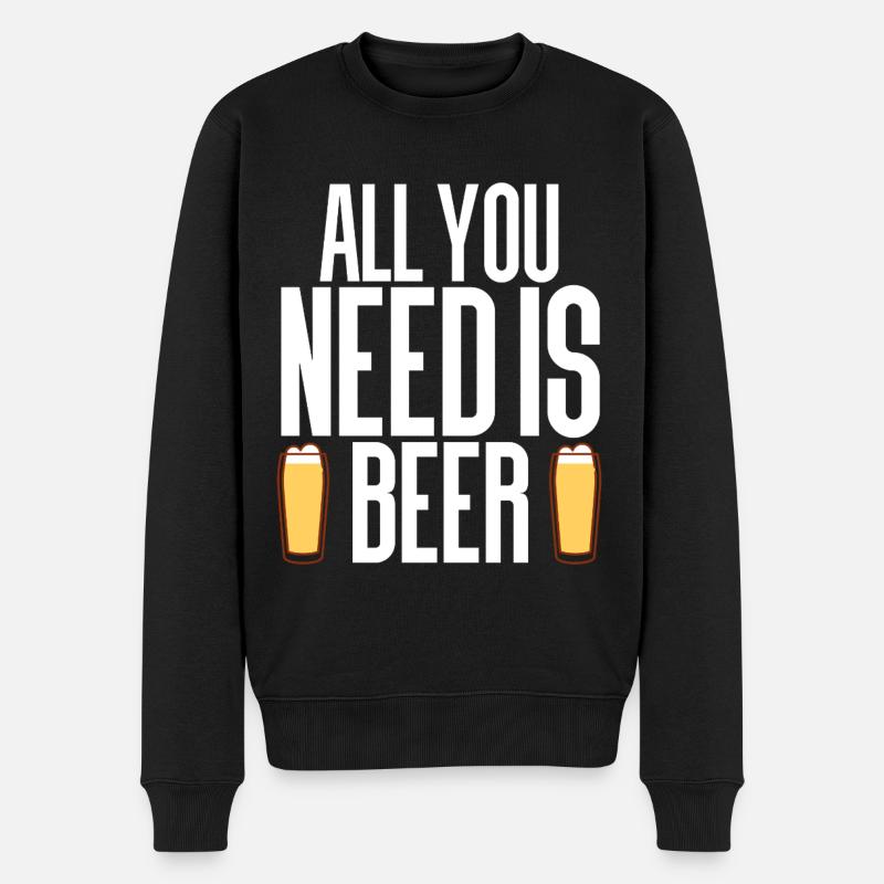 Bière - Pull Premium bio Homme - noir