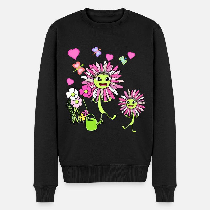 Jardin Fleur Fleurs Enfants Enfant - Pull Premium bio Homme - noir