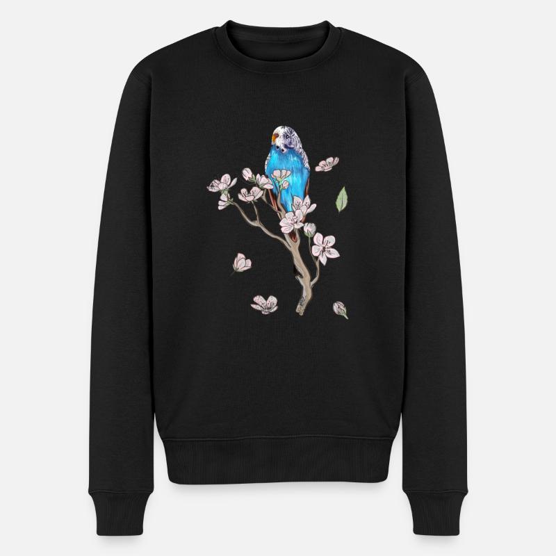Wellensittich Geschenkidee Nymphensittich Sittich - Männer Premium Bio Pullover - Schwarz