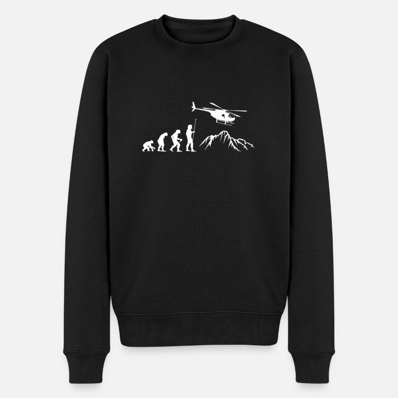 Hélicoptère hélicoptère cadeau pilote volant - Pull Premium bio Homme - noir