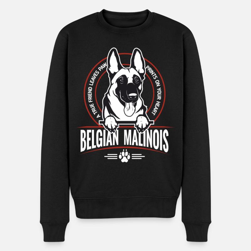 Belgian Malinois - Pull Premium bio Homme - noir