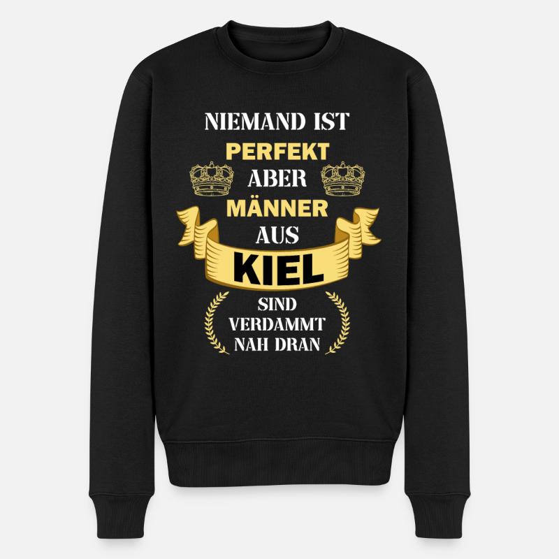Kiel Deutschland Stadt Männer Perfekt - Männer Premium Bio Pullover - Schwarz