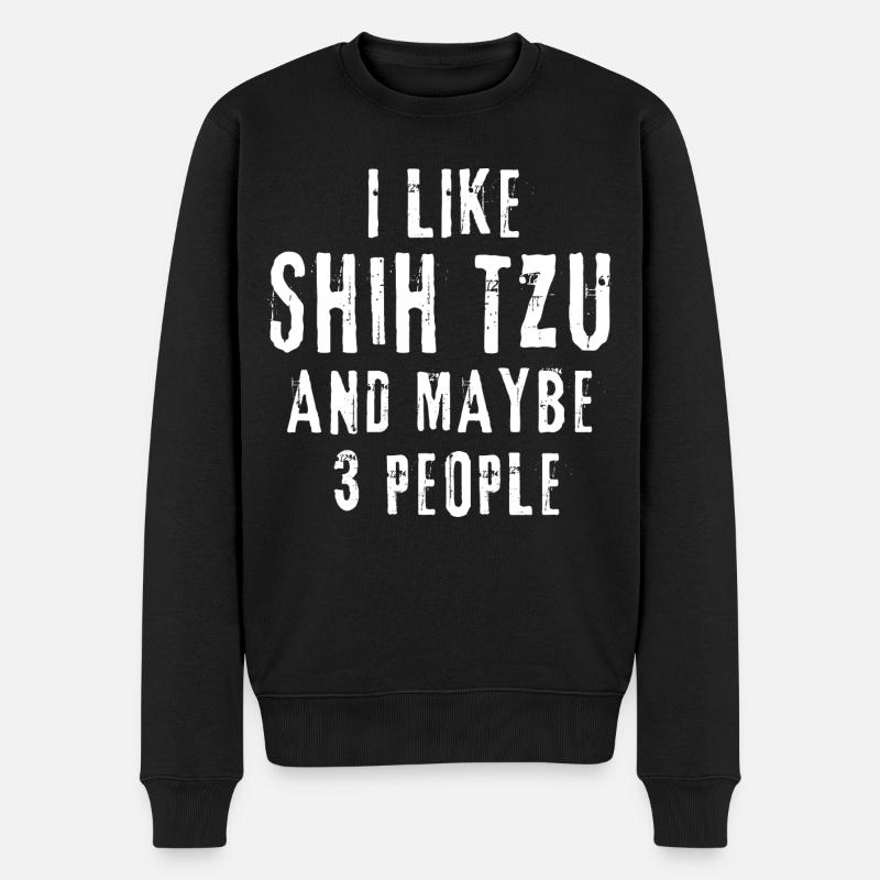 Shih Tzu - Pull Premium bio Homme - noir