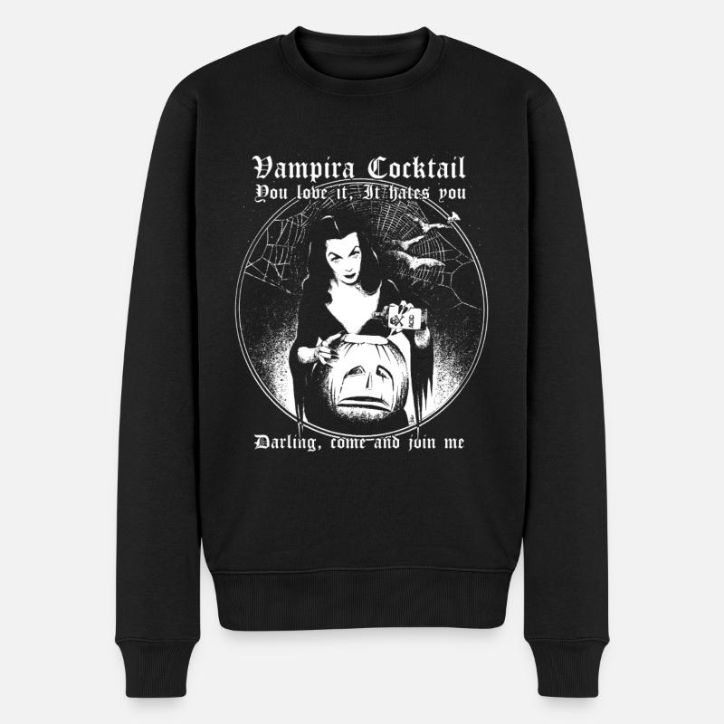 Vampir-Cocktail - Männer Premium Bio Pullover - Schwarz