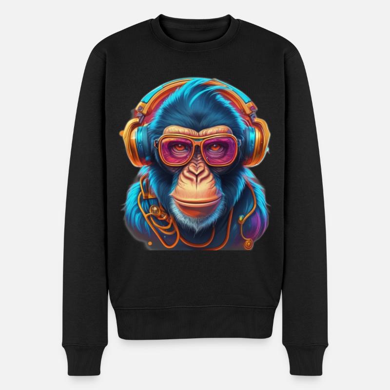 Singe cool - Pull Premium bio Homme - noir