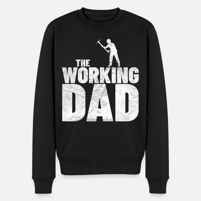 THE WORKING DAD - Männer Premium Bio Pullover - Schwarz
