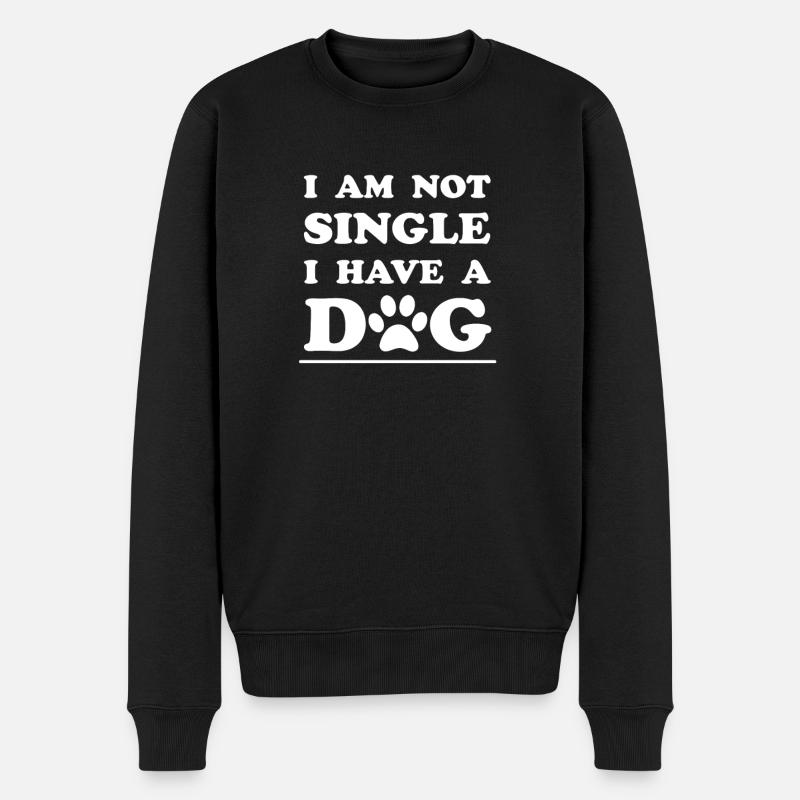 Hunde Spruch - Männer Premium Bio Pullover - Schwarz