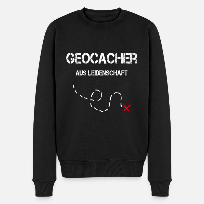 Geocacher Geocaching - Männer Premium Bio Pullover - Schwarz