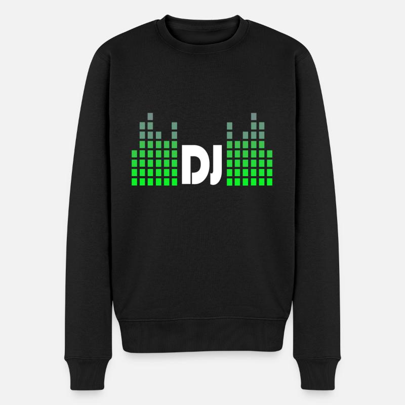 DJ Musik Beat Disco - Männer Premium Bio Pullover - Schwarz