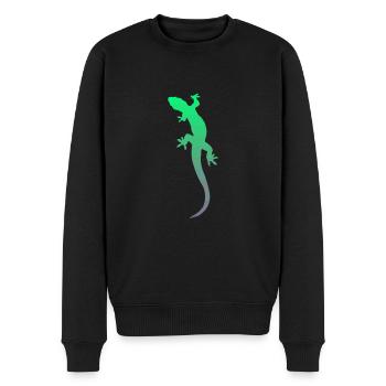 Gecko Salamandre Lézard - Pull Premium bio Homme - noir - Devant - Nico (187cm)