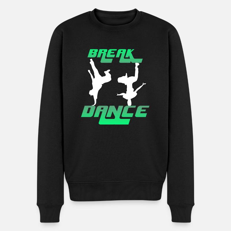 Break Dance - Männer Premium Bio Pullover - Schwarz