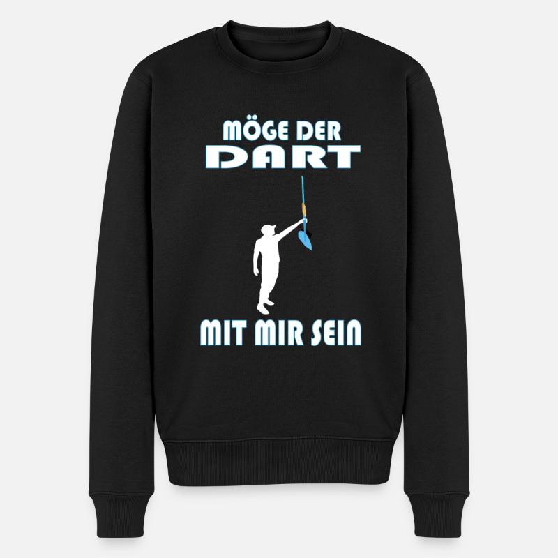 Dart Sprüche lustig Männer Motiv Darts Geschenk - Männer Premium Bio Pullover - Schwarz