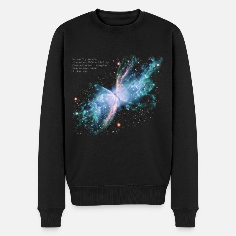 Butterfly Nebula - NGC 6302 - Männer Premium Bio Pullover - Schwarz