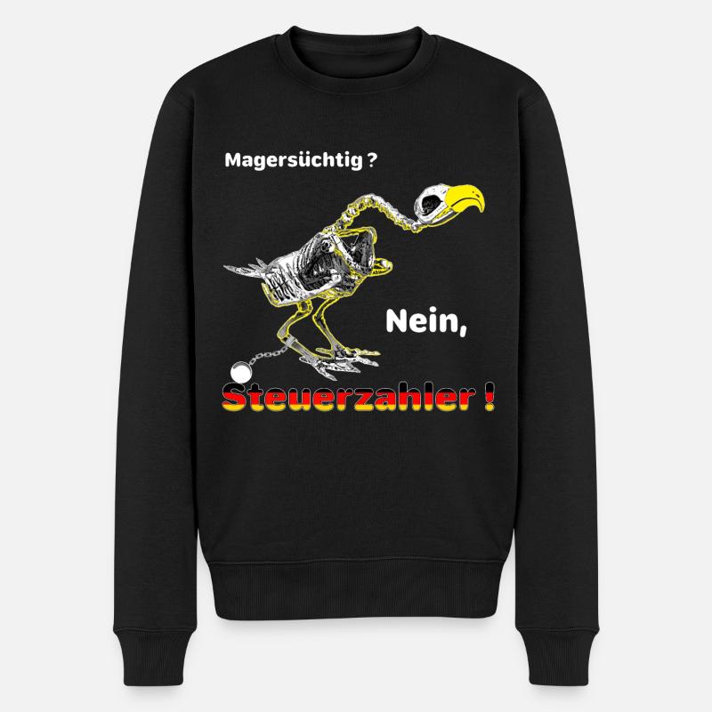 Pleitegeier , Steuerzahler - Männer Premium Bio Pullover - Schwarz