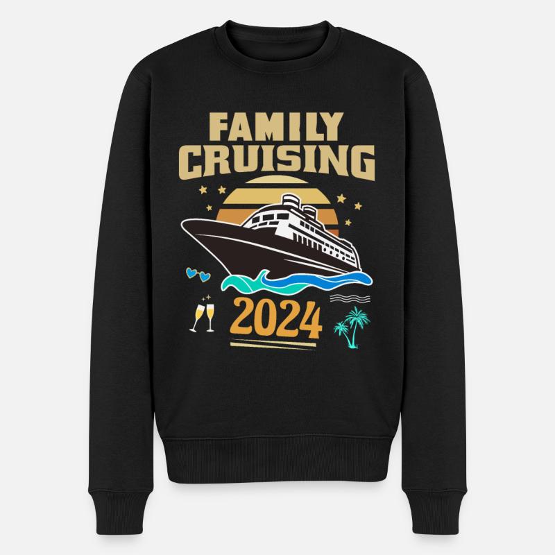 Familien Kreuzfahrt 2024 - Männer Premium Bio Pullover - Schwarz