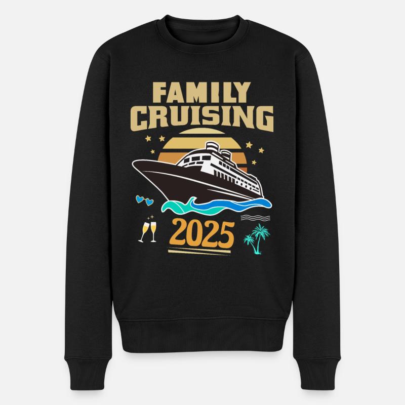 Familien Kreuzfahrt 2025 - Männer Premium Bio Pullover - Schwarz