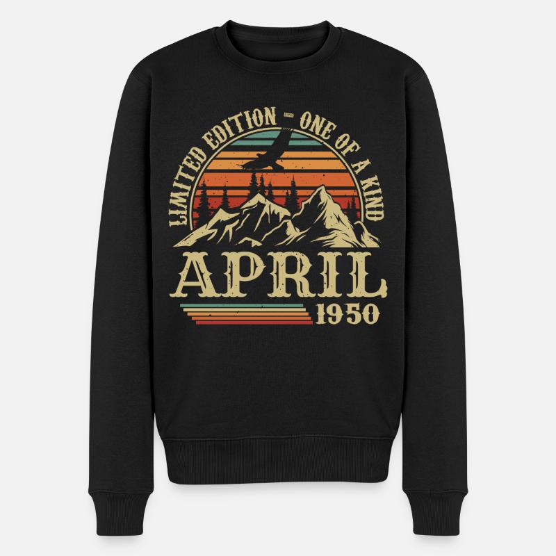 Meilleur Cadeau D'anniversaire Avril 1950 - Pull Premium bio Homme - noir