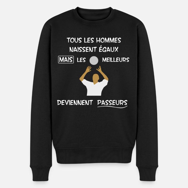 volleyball - Humour - Pull Premium bio Homme - noir