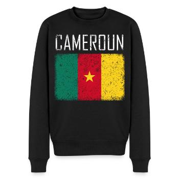 Cameroon - Men's Premium Organic Jumper - black - Front - Nico (187cm)