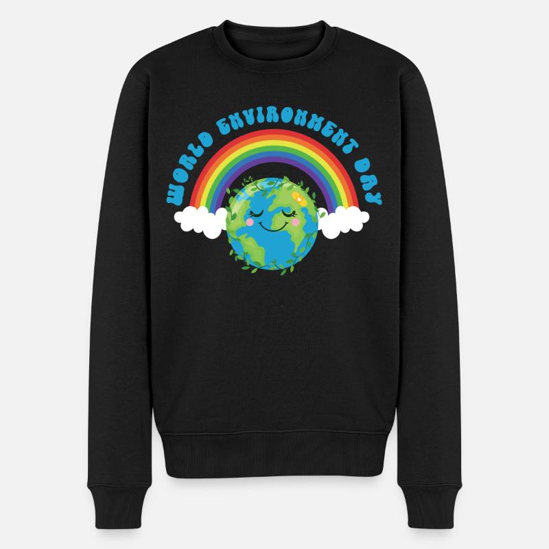 World environment day - Männer Premium Bio Pullover - Schwarz