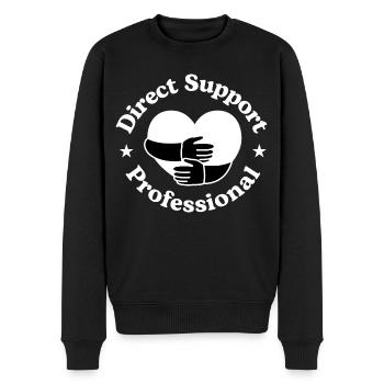 Direct Support Professional - Men's Premium Organic Jumper - black - Front - Nico (187cm)