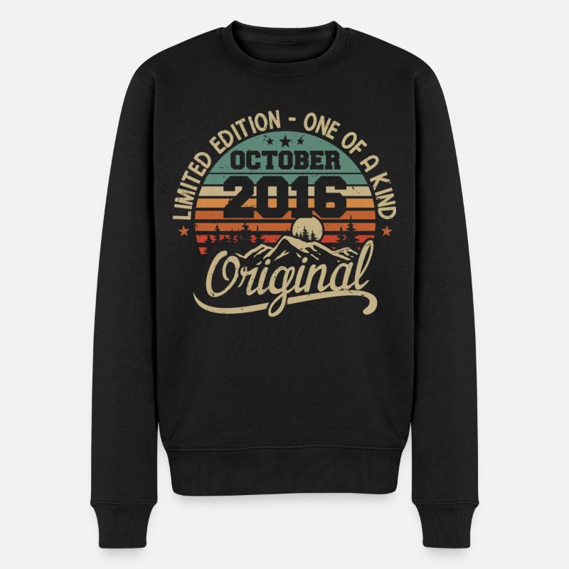Oktober 2016 - Im Oktober 2016 wurden Legenden geboren - Männer Premium Bio Pullover - Schwarz
