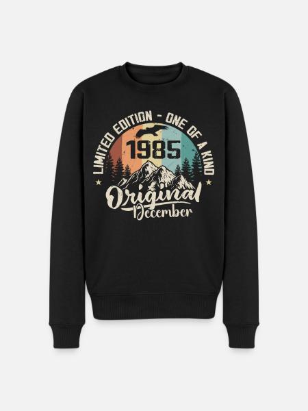 Syntymäpäivä joulukuu 1985 - lahja joulukuu 1985 - Premium luomulaatuinen miesten collegepusero - musta