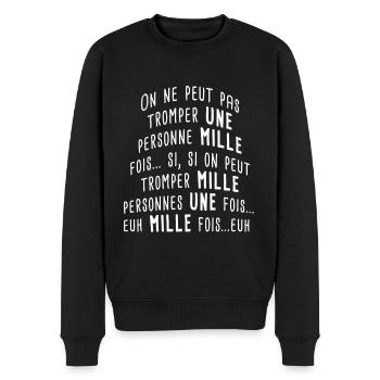 phrase drole film - Pull Premium bio Homme - noir - Devant - Nico (187cm)