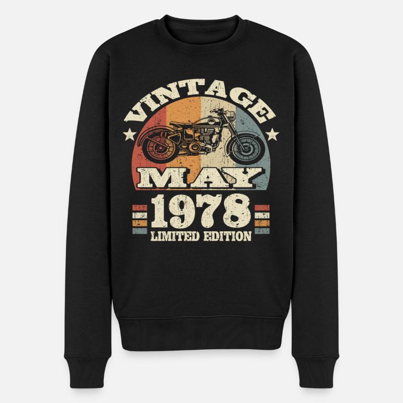 Né en mai 1978 - 45 ans - Pull Premium bio Homme - noir