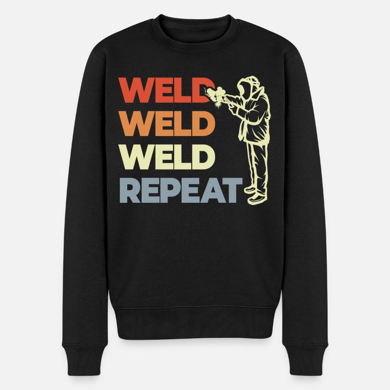 Schweiß Liebhaber - Männer Premium Bio Pullover - Schwarz