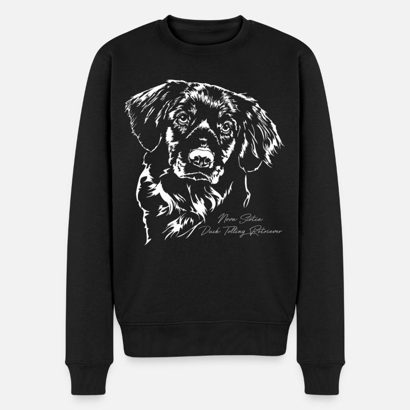 NOVA SCOTIA DUCK TOLLING RETRIEVER Portrait - Männer Premium Bio Pullover - Schwarz