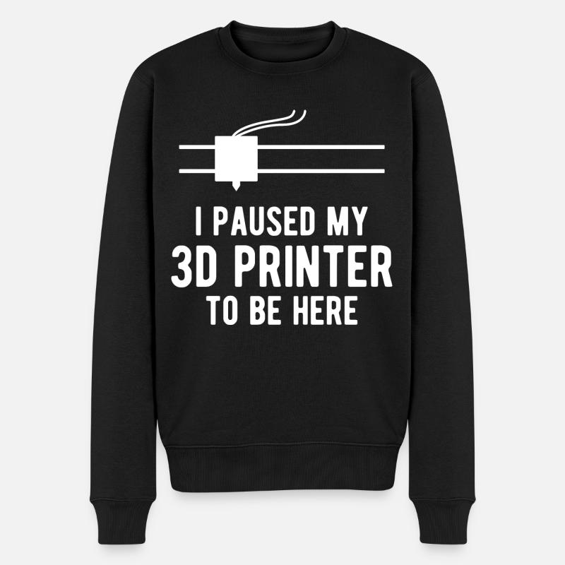 3D Drucker Drucken Hobby lustiger Spruch - Männer Premium Bio Pullover - Schwarz