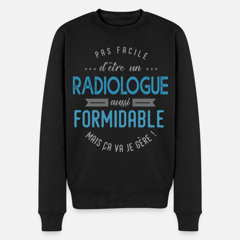 radiologue formidable - Pull Premium bio Homme - noir