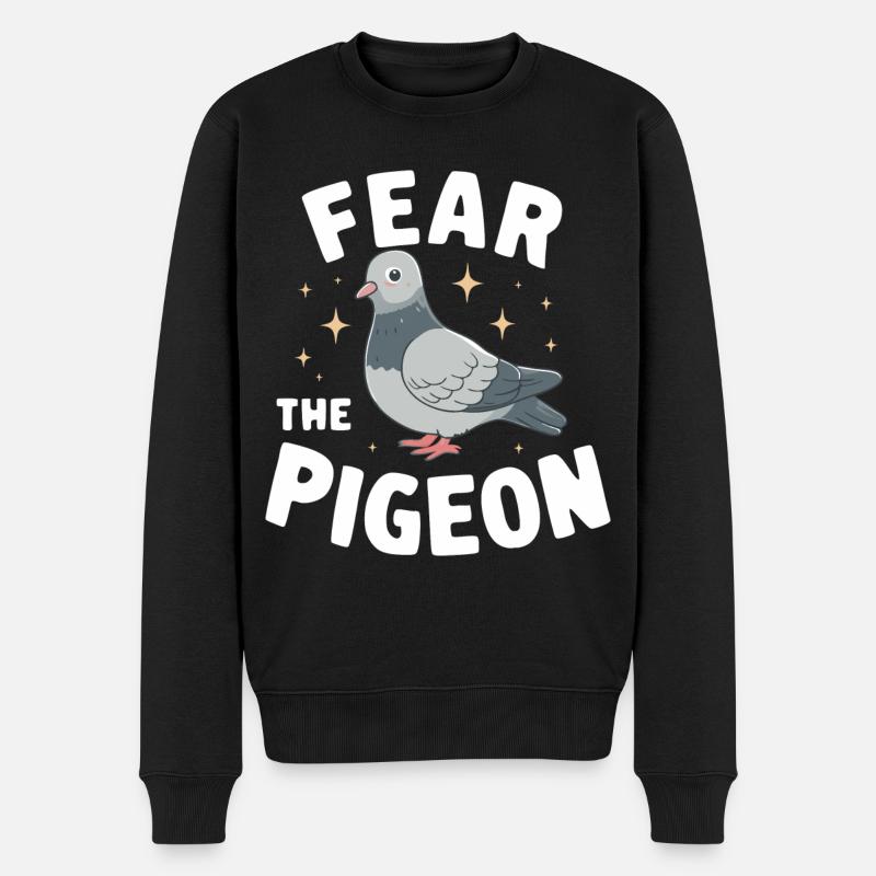 Taube Tauben Tier Vogel - Männer Premium Bio Pullover - Schwarz