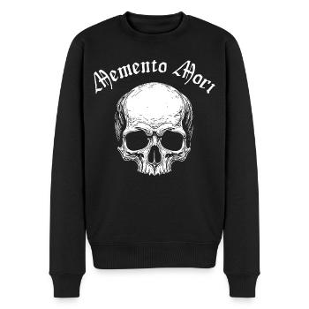 Memento Mori Skull - Men's Premium Organic Jumper - black - Front - Nico (187cm)