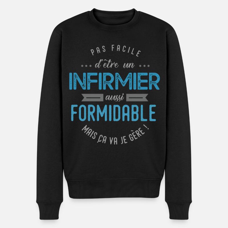 infirmier formidable - Pull Premium bio Homme - noir