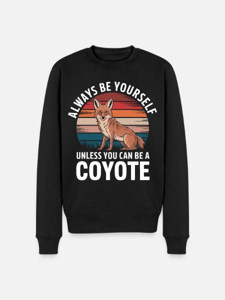 Coyote Animal Funny - Men's Premium Organic Jumper - black