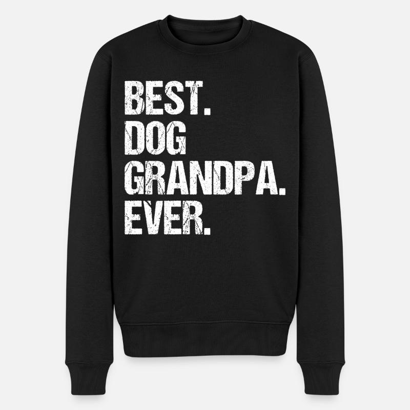 Best Dog Grandpa Ever Opa Hundesitter Großvater - Männer Premium Bio Pullover - Schwarz