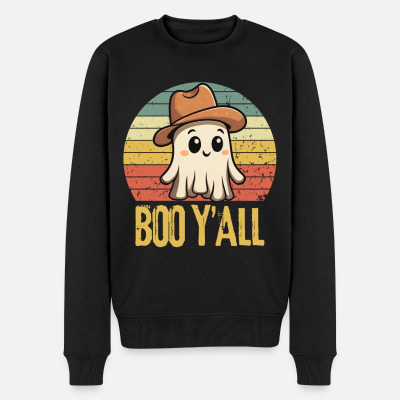 Halloween Ghost Cowboy - Pull Premium bio Homme - noir