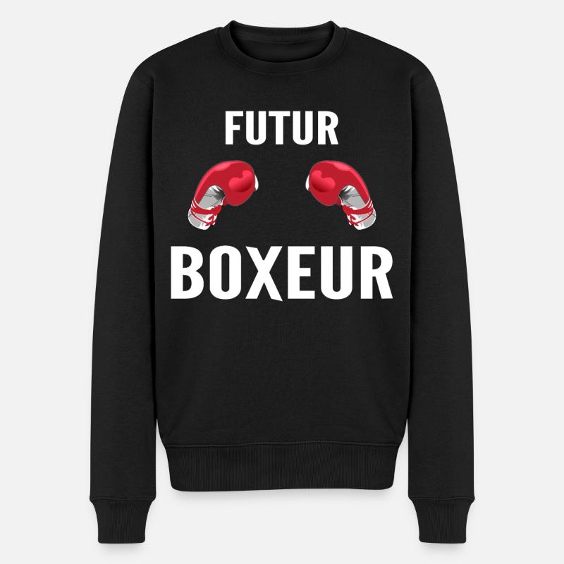 Zukunft Boxer - Männer Premium Bio Pullover - Schwarz