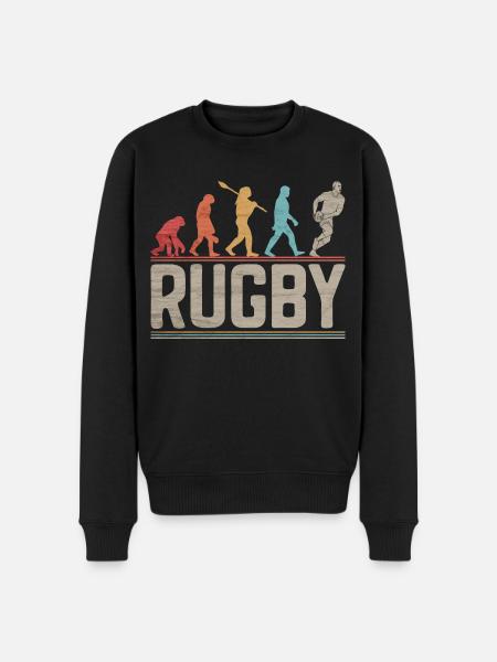 Rugby Funny Evolution for Men Rugby Players - Men's Premium Organic Jumper - black
