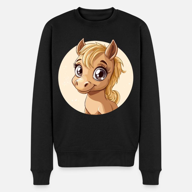 Poney heureux - Pull Premium bio Homme - noir