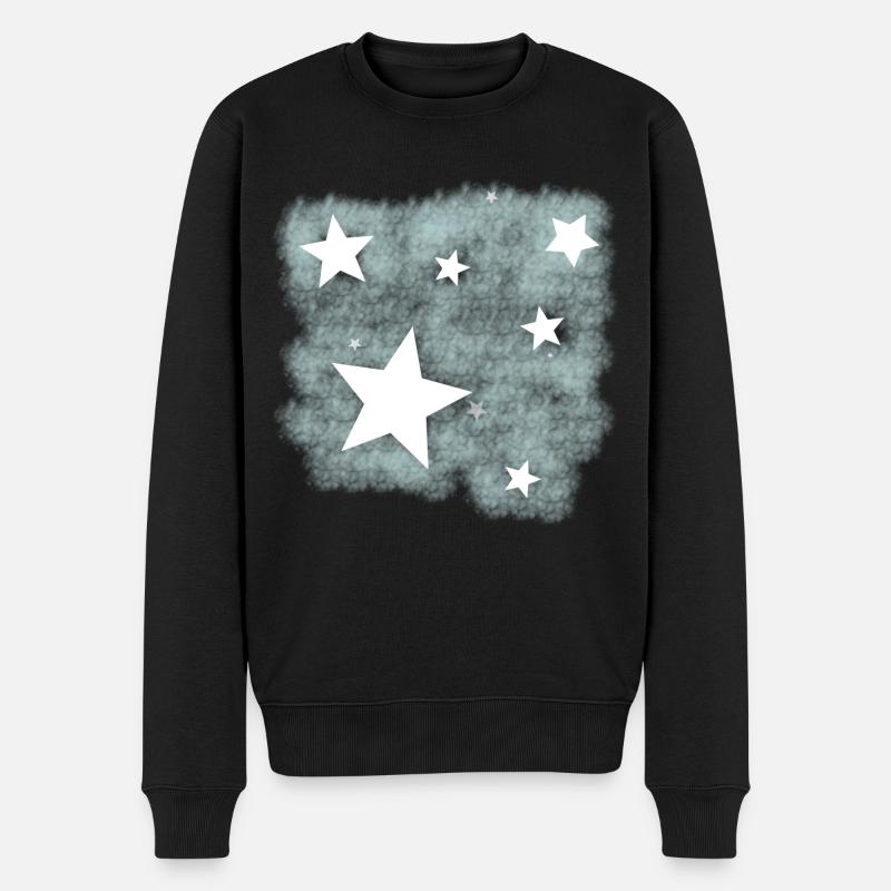Sterne am Nachthimmel, Sternenhimmel. - Männer Premium Bio Pullover - Schwarz