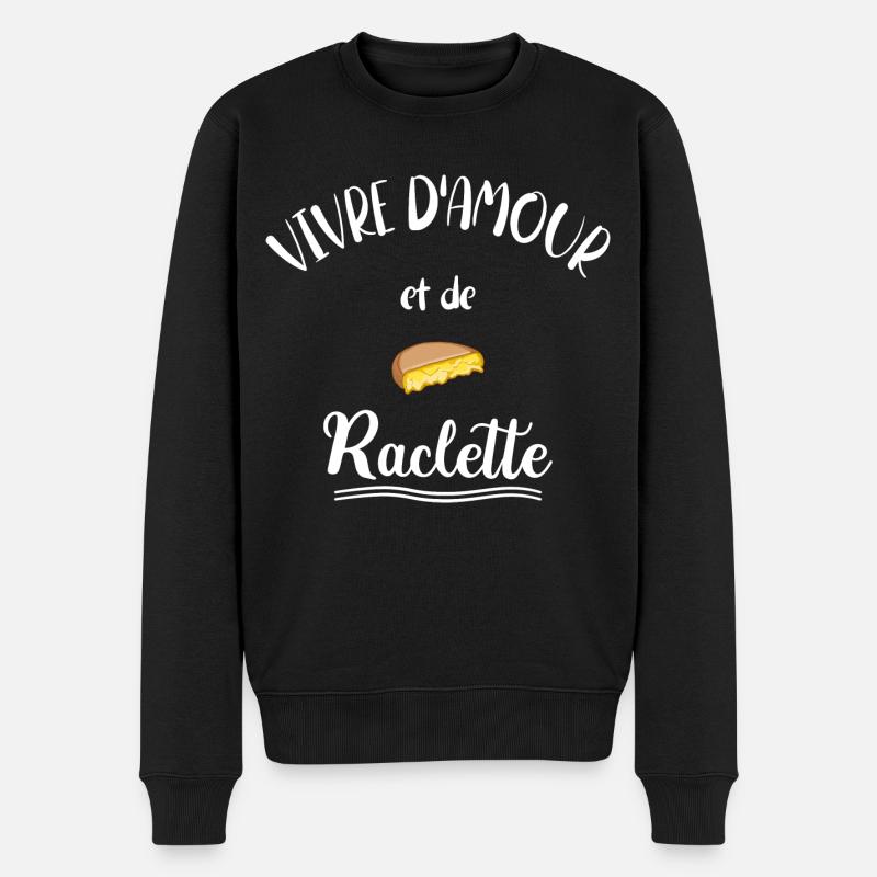 Vivre d'Amour et De Raclette - Pull Premium bio Homme - noir
