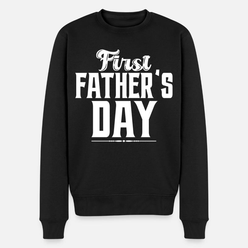 Dad's First Father's Day - Men's Premium Organic Jumper - black