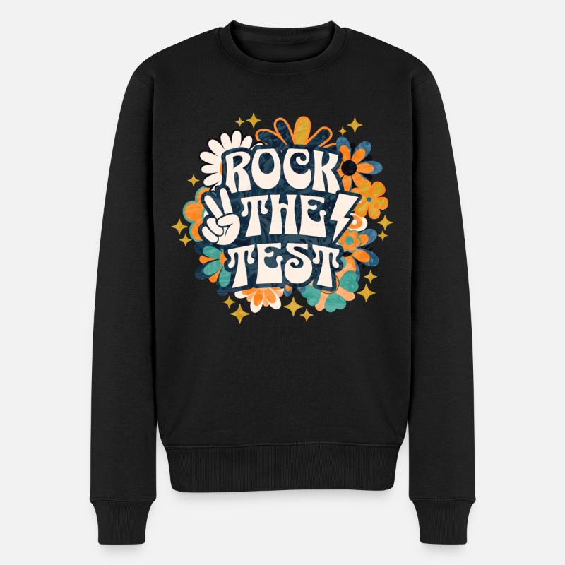 Phrase Motivation Examen Étudiant Enseignant - Pull Premium bio Homme - noir