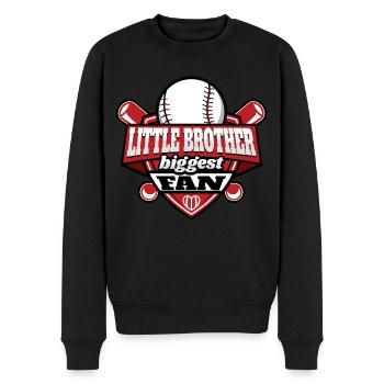 Little brother biggest baseball fan - Men's Premium Organic Jumper - black - Front - Nico (187cm)